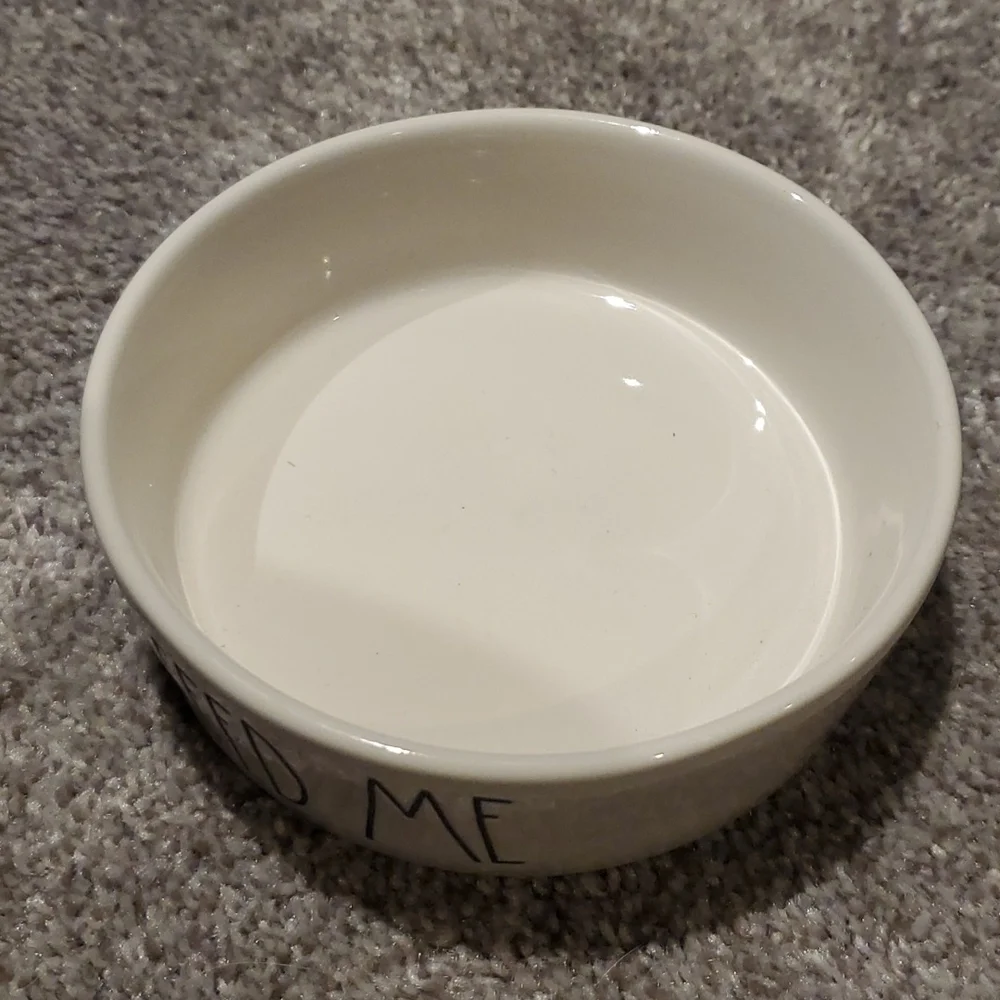 Rae Dunn Feed Me Cat/Dog Bowl